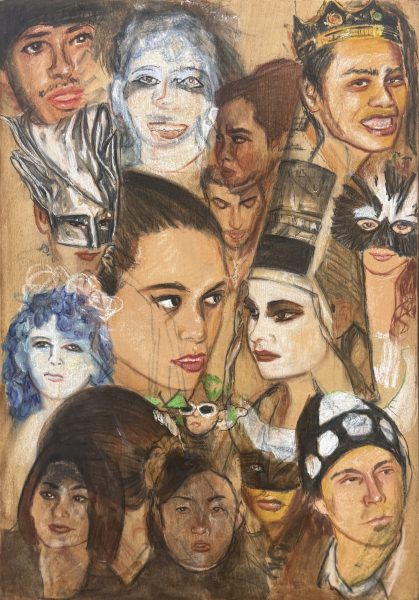 72 Faces on Plywood
